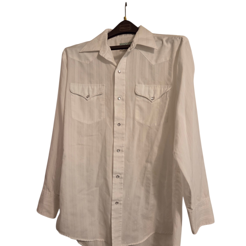 Elegant White Button-Down Shirt for Men